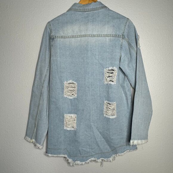 Medium distressed Denim jacket - Picture 7 of 9